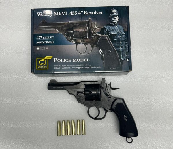 WEBLAY 4 INCH WEBLEY 4 INCH C02 AIR REVOLVER .177 CALIB
