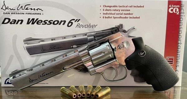 DAN WESSON 6 INCH C02 AIR REVOLVER .177 CALIBRE